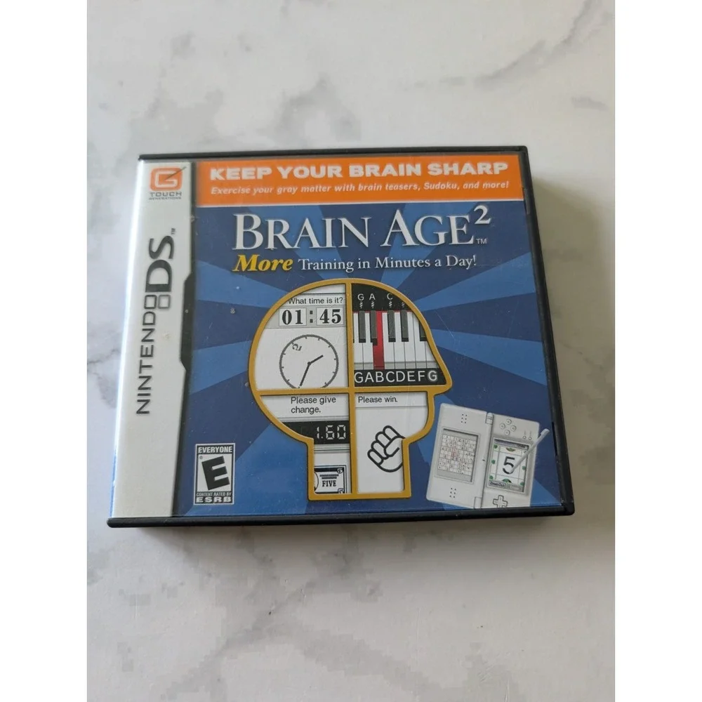 Brain Age 2 Nintendo DS 2007 Complete CIB Tested & Working